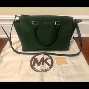 Michael Kors Medium Selma Satchel Green